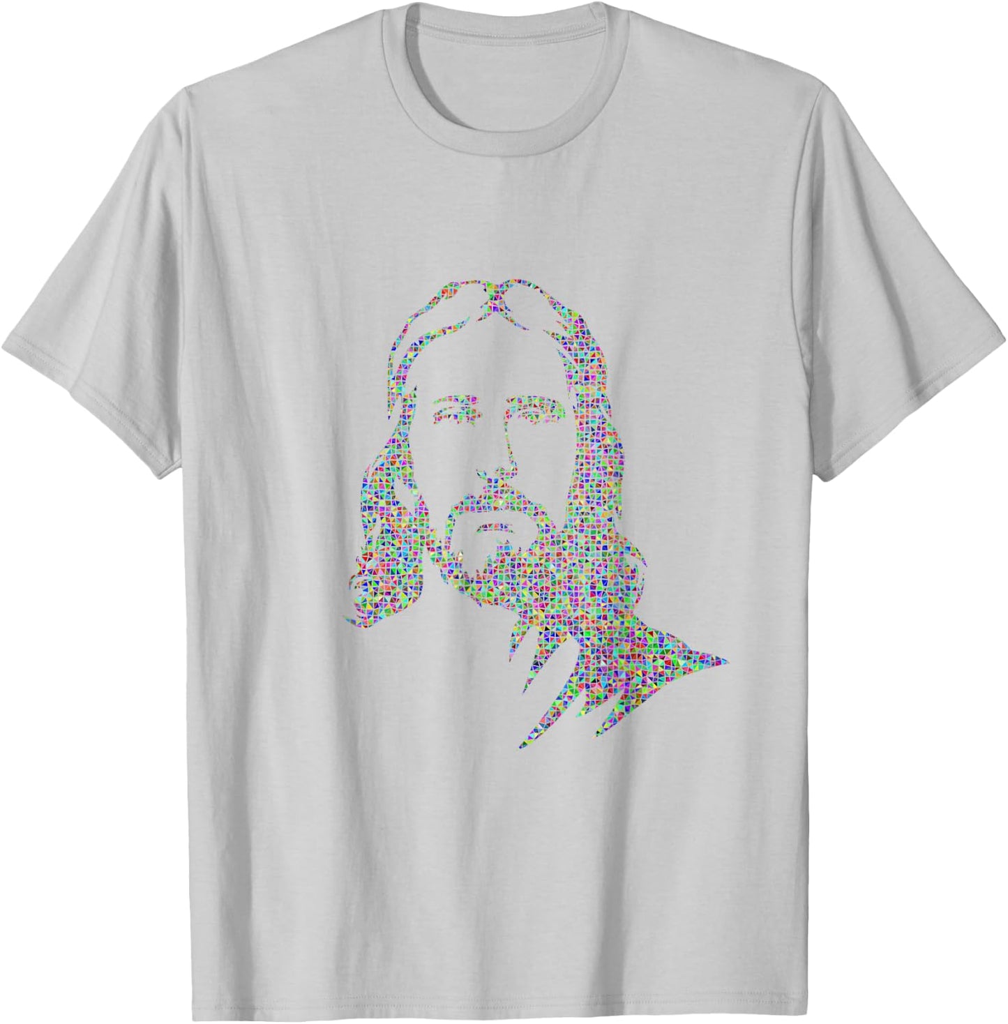 Jesus Christ Portrait Face Divine God Holy T-Shirt - T-Shirt | Ash