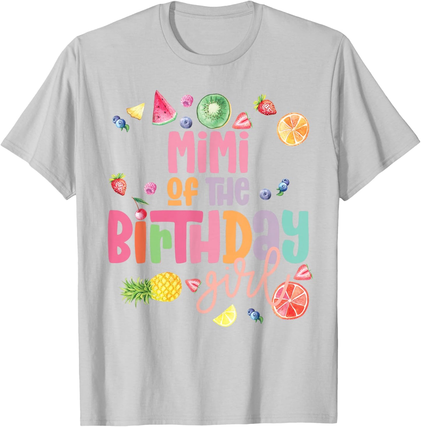 Mimi Twotii Frutti 2-Year-Old Fruit Tropical Birthday T-Shirt - T-Shirt | Ash