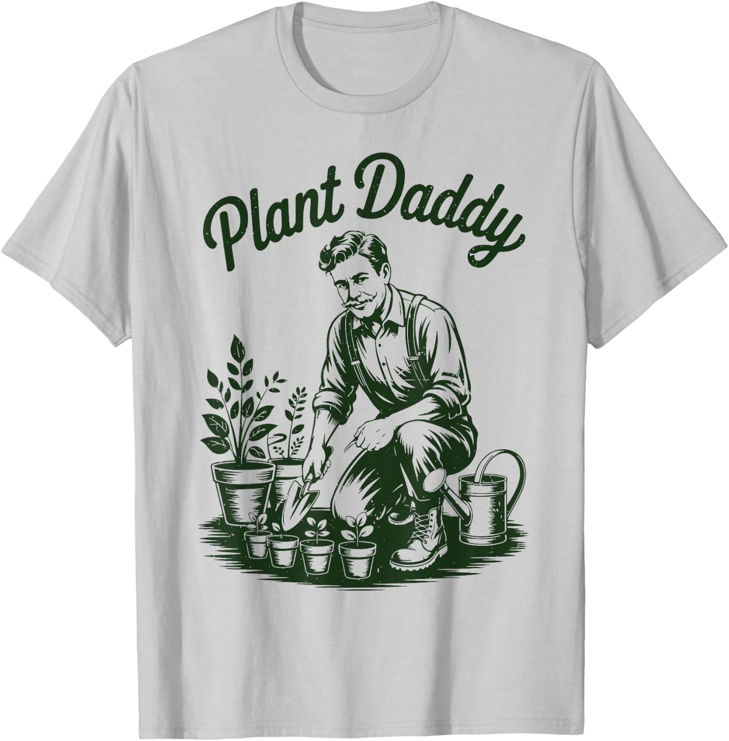 Garden Dad Father Day Gift Plant Daddy Papa Husband Gardener T-Shirt - T-Shirt | Ash