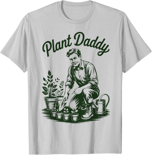 Garden Dad Father Day Gift Plant Daddy Papa Husband Gardener T-Shirt - T-Shirt | Ash
