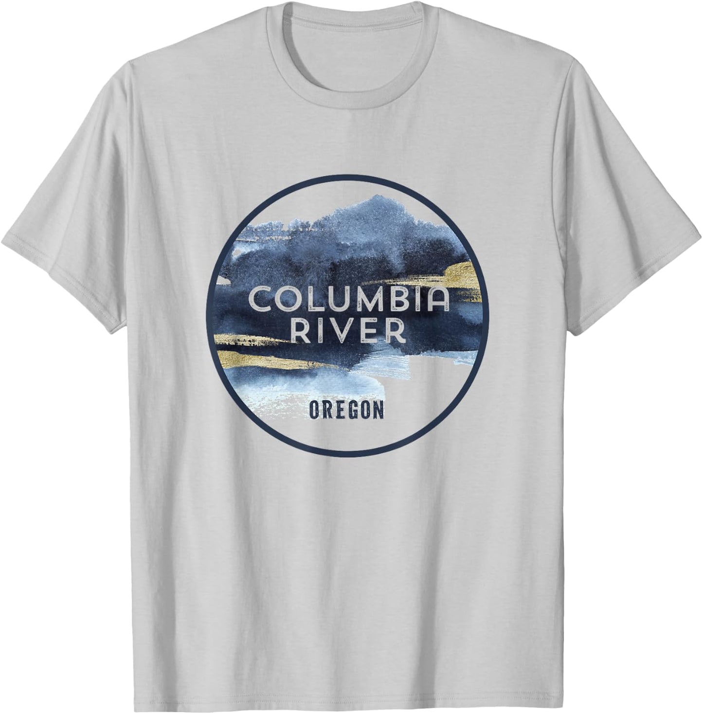 Columbia River Oregon Watercolour Souvenir T-Shirt - T-Shirt | Ash