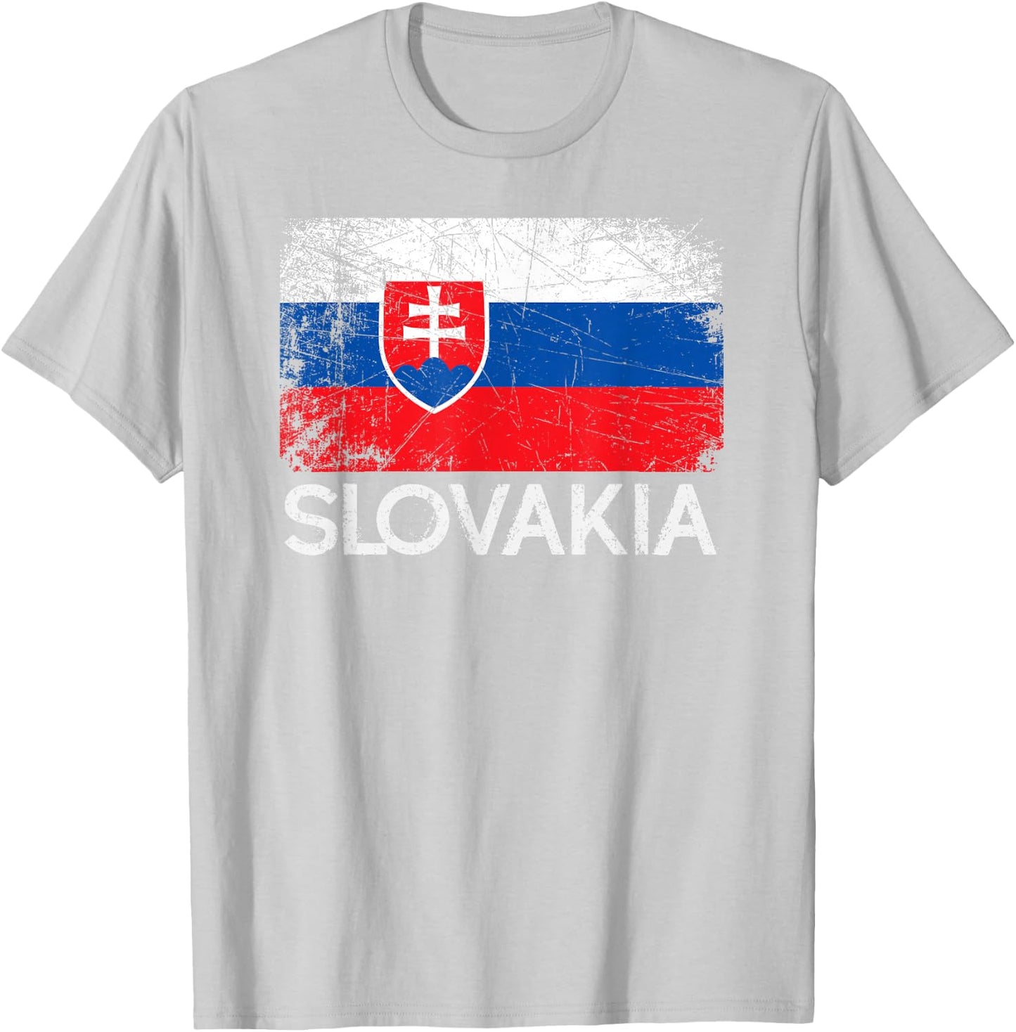 Slovak Flag | Vintage Made In Slovakia Gift T-Shirt - T-Shirt | Ash
