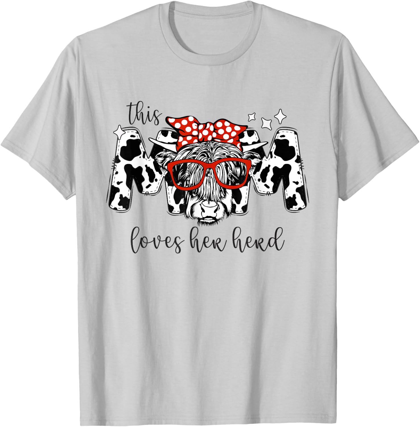This Mom Loves Her Herd Cowgirl Mother's Day Women Boy Girl T-Shirt - T-Shirt | Ash