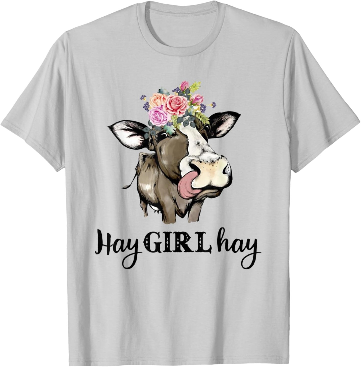 Cow Hay Girl Hay Funny Cow Lovers Heifer Gifts T-Shirt - T-Shirt | Ash