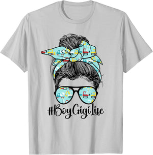 Boy Gigi Life Grandma Gigi Of Boys Gigi T-Shirt - T-Shirt | Ash