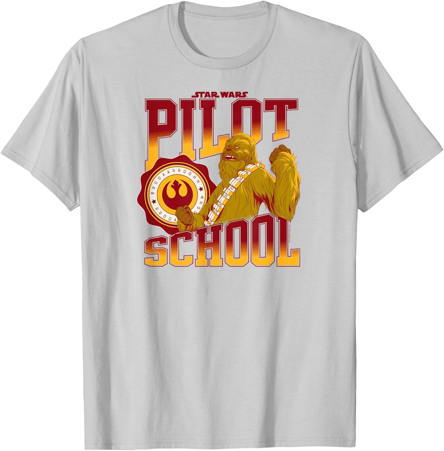 Star Wars - Chewbacca Wookie Pilot School T-Shirt - T-Shirt | Ash
