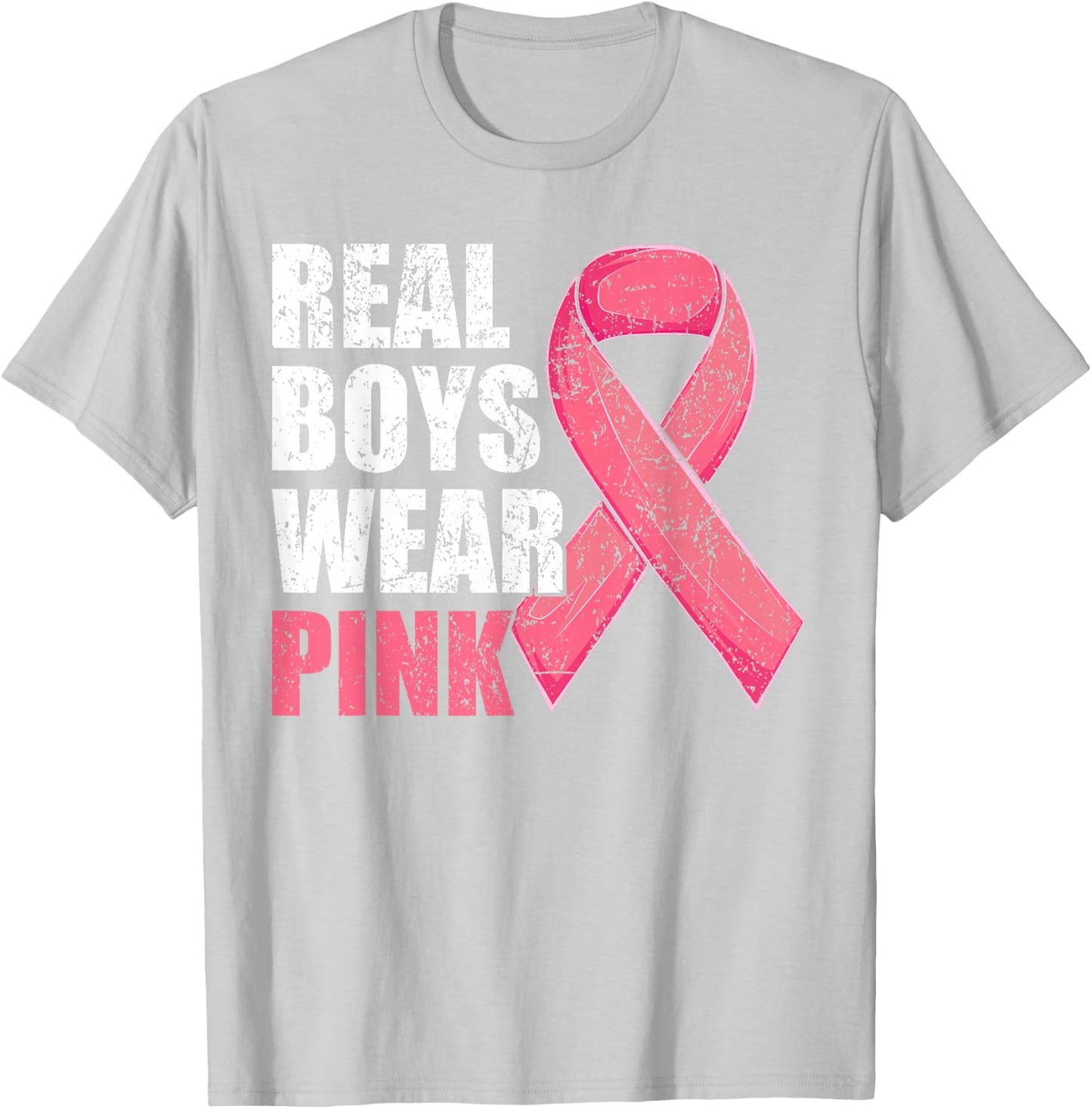 Breast Cancer Shirt for Boys Kids Toddlers T-Shirt - T-Shirt | Ash