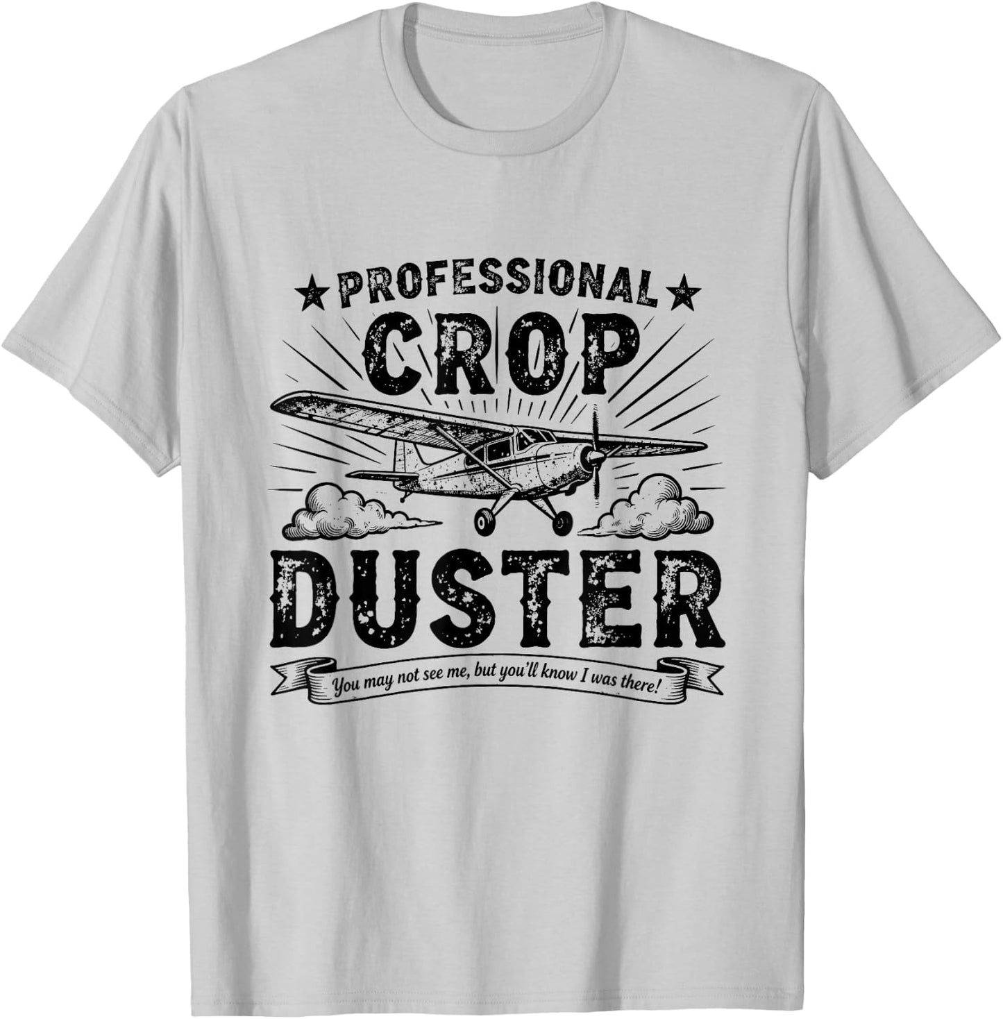 Professional Crop Duster Funny Fart Dad Husband Papa T-Shirt - T-Shirt | Ash