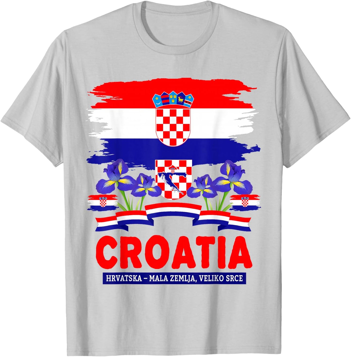 Hrvatska Croatian Flag Outfit Idea for Kids & Croatia Flag T-Shirt - T-Shirt | Ash