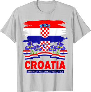 Hrvatska Croatian Flag Outfit Idea for Kids & Croatia Flag T-Shirt - T-Shirt | Ash