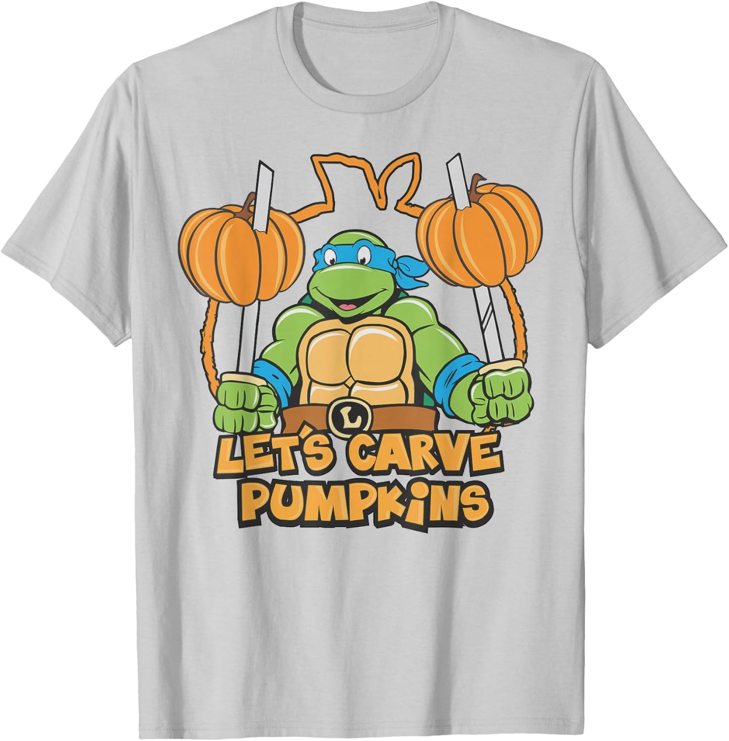 Teenage Mutant Ninja Turtles Let's Carve Pumpkins T-Shirt - T-Shirt | Ash
