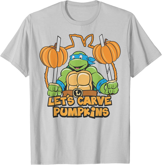 Teenage Mutant Ninja Turtles Let's Carve Pumpkins T-Shirt - T-Shirt | Ash