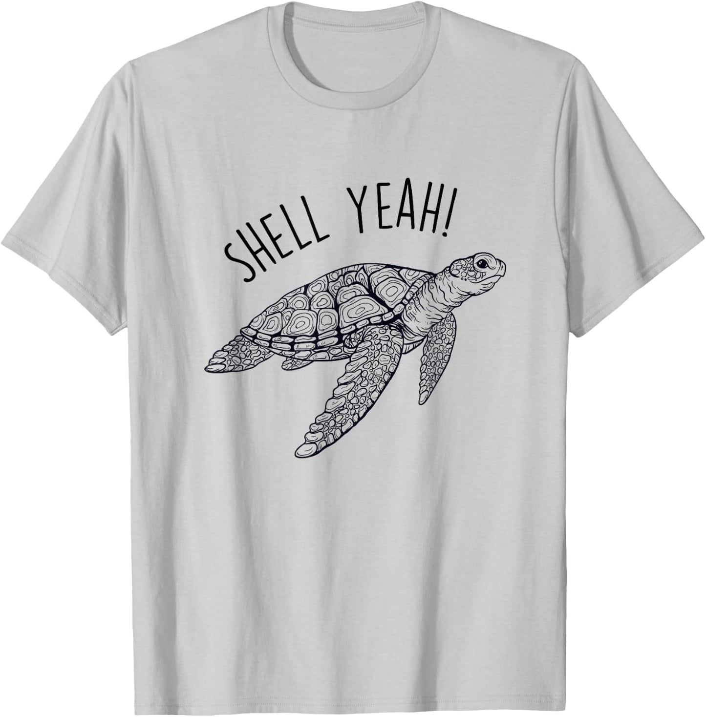 Shell Yeah Funny Sea Turtle Earth Day Save the Ocean T-Shirt - T-Shirt | Ash