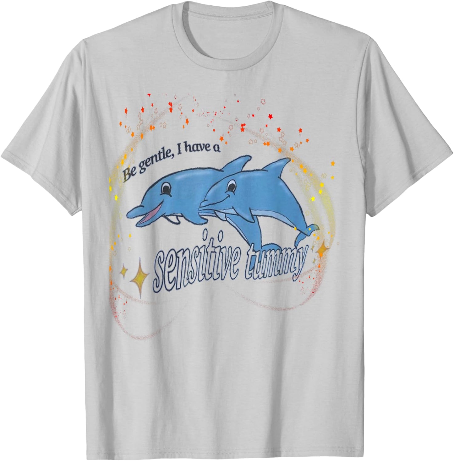 Be Gentle I Have A Sensitive Tummy stomach T-Shirt - T-Shirt | Ash