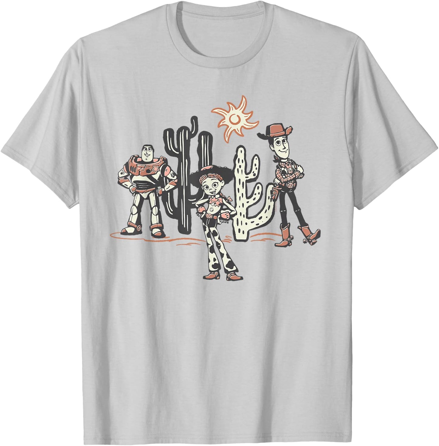 Disney and Pixar's Toy Story 5 Wild West Jessie Woody & Buzz T-Shirt - T-Shirt | Ash