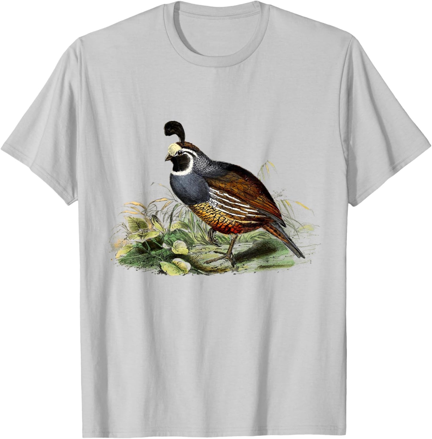 California Quail CA Quail Birder California Quail T-Shirt - T-Shirt | Ash
