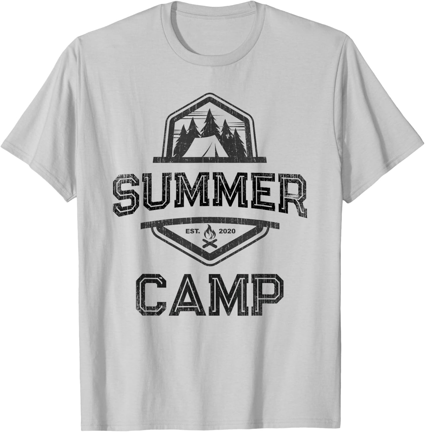 SUMMER CAMP Friends Besties Family Best Ever Camping T-Shirt - T-Shirt | Ash