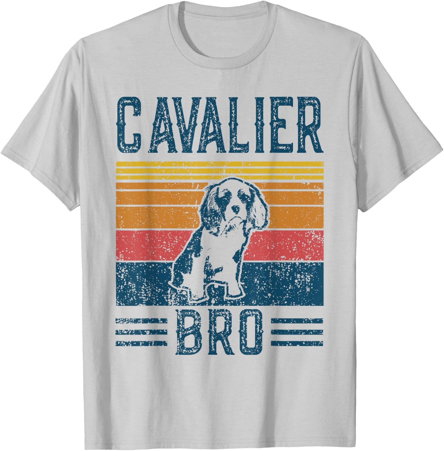 Dog Cavalier Bro - Vintage Cavalier Bro T-Shirt - T-Shirt | Ash