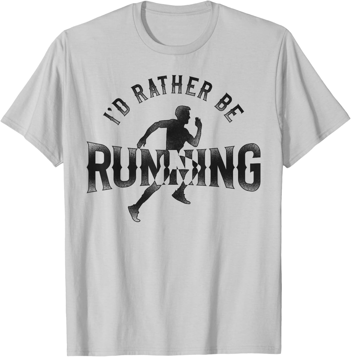 Running Runner Half Marathon Vintage I'd Rather Be Running T-Shirt - T-Shirt | Ash