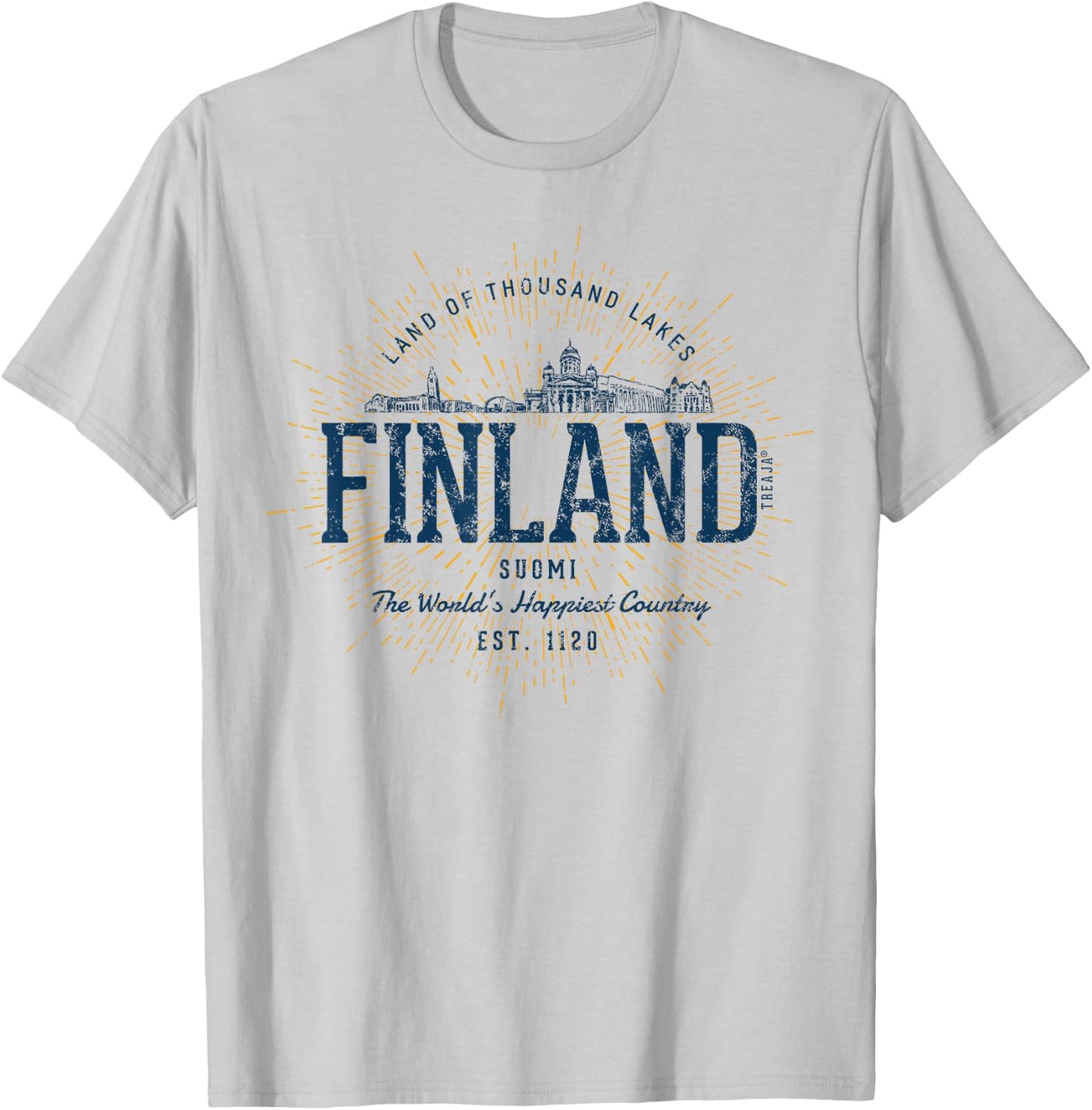Retro Style Vintage Finland T-Shirt - T-Shirt | Ash