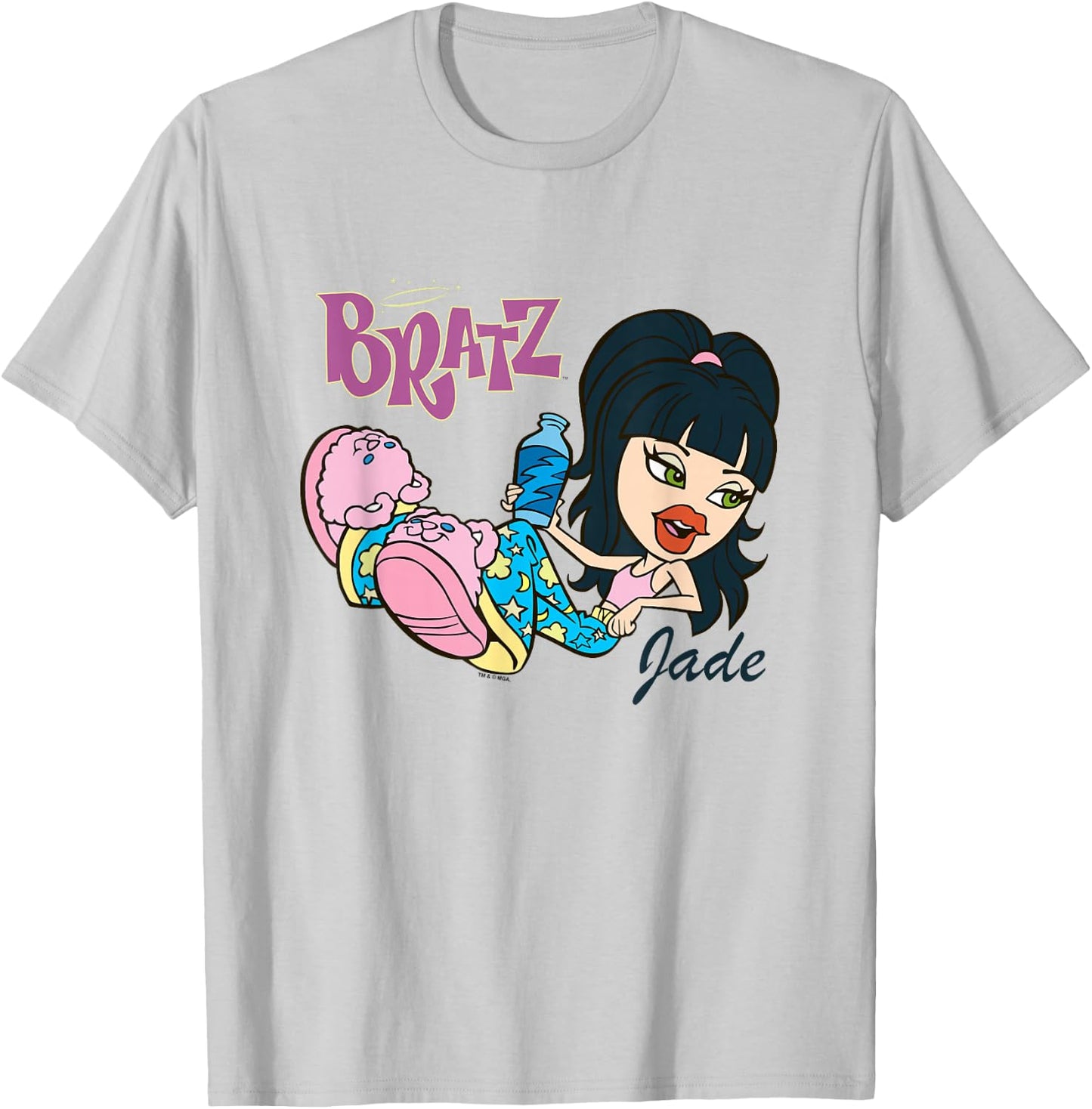 Bratz BFFs Sleepover Jade Chilling In Her Pajamas T-Shirt - T-Shirt | Ash