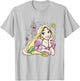 Disney Princesses Tangled Rapunzel & Pascal Water Color Art T-Shirt - T-Shirt | Ash