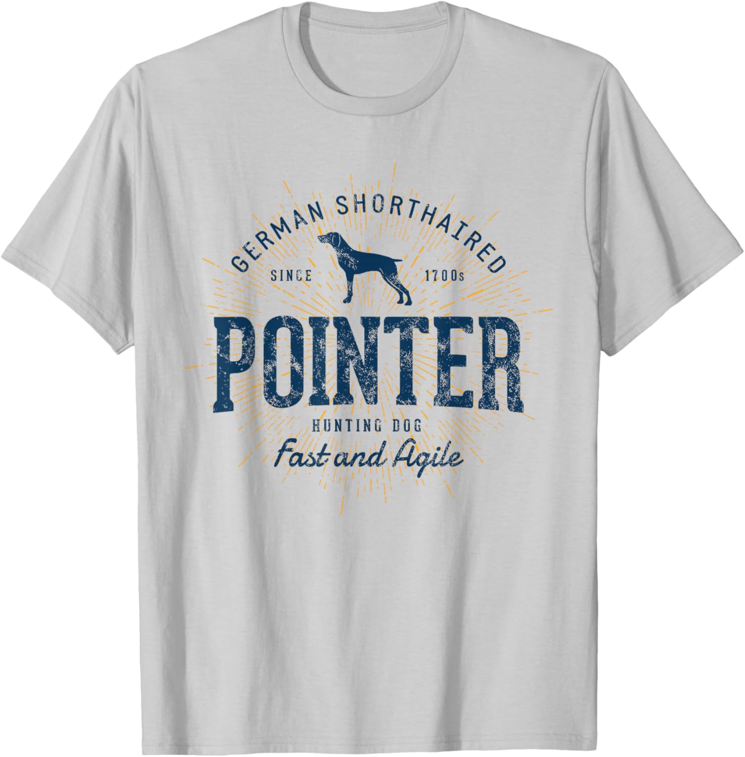 Vintage German Shorthaired Pointer Retro T-Shirt - T-Shirt | Ash