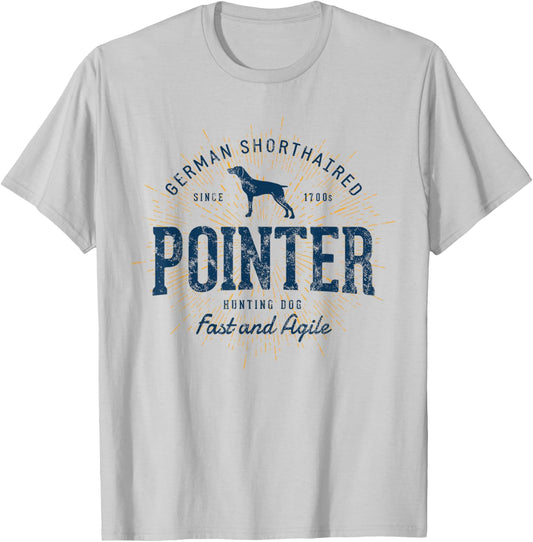 Vintage German Shorthaired Pointer Retro T-Shirt - T-Shirt | Ash