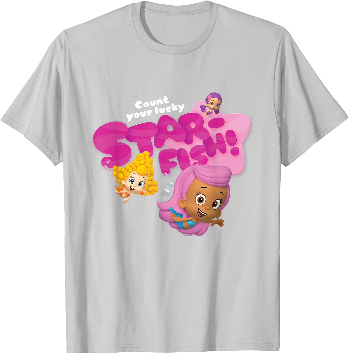 Bubble Guppies Count Your Lucky Starfish! T-Shirt - T-Shirt | Ash