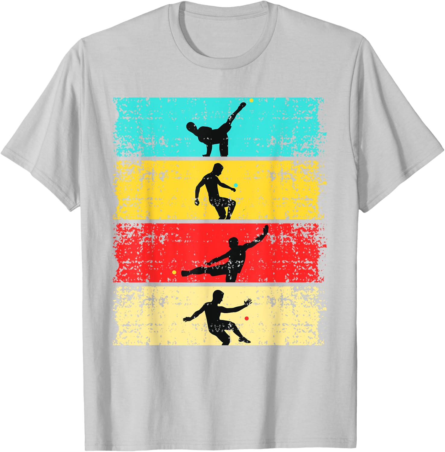 Footbag Retro Graphic Footbagger Footbag Player Freestyle T-Shirt - T-Shirt | Ash