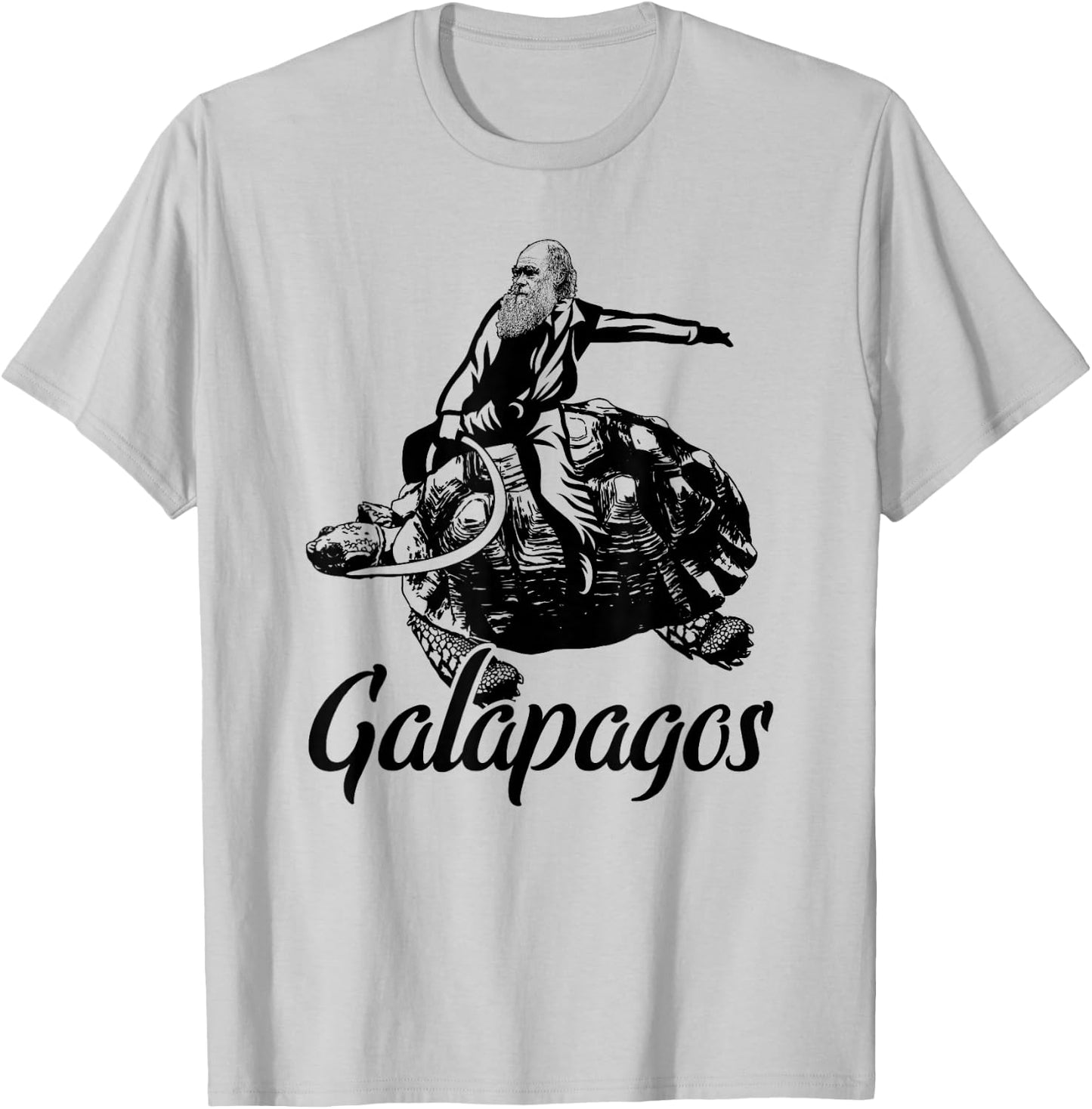 Charles Darwin Galapagos Islands Evolution T-Shirt - T-Shirt | Ash