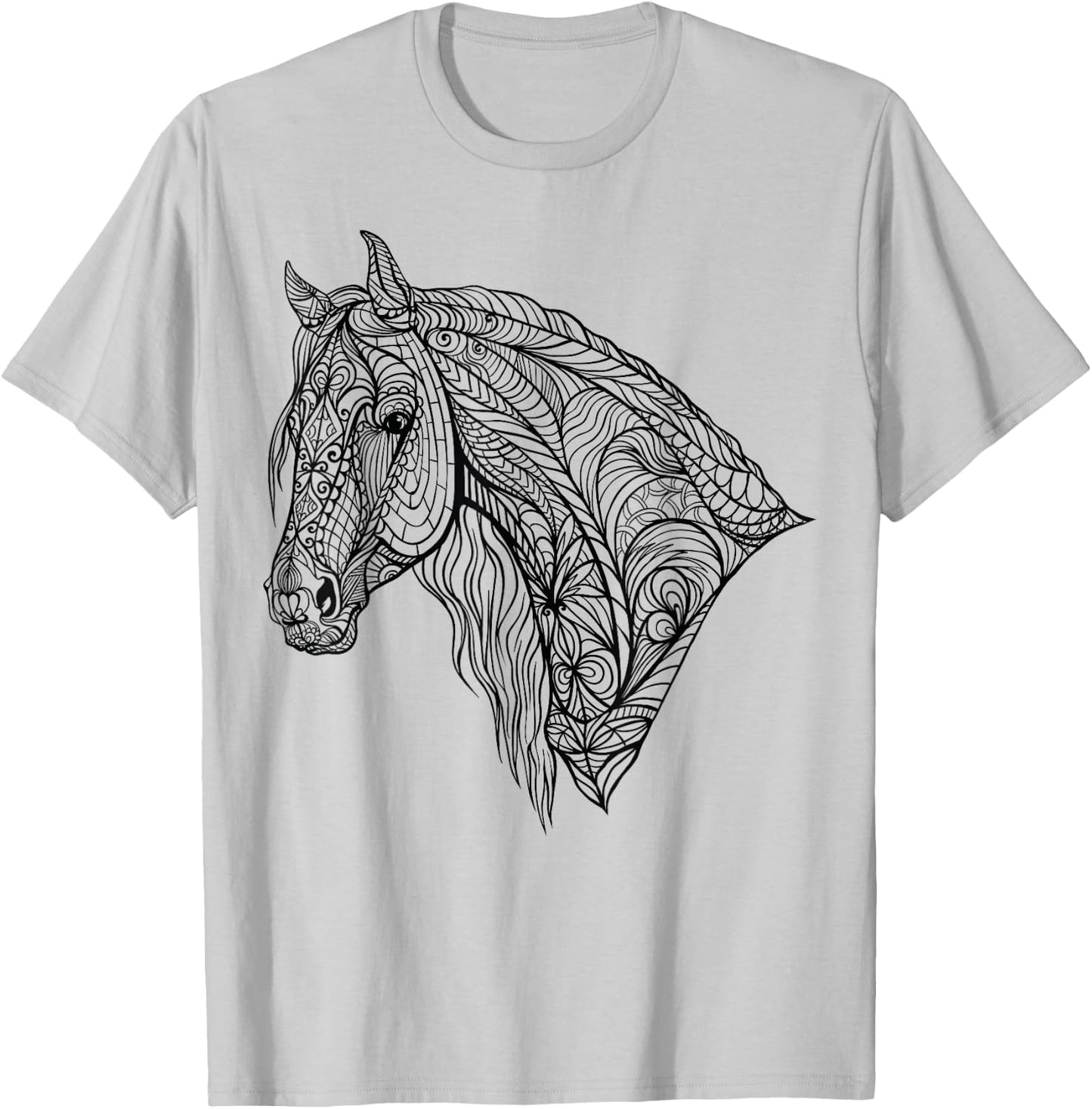 Cute horse to paint and color in for children T-Shirt - T-Shirt | Ash