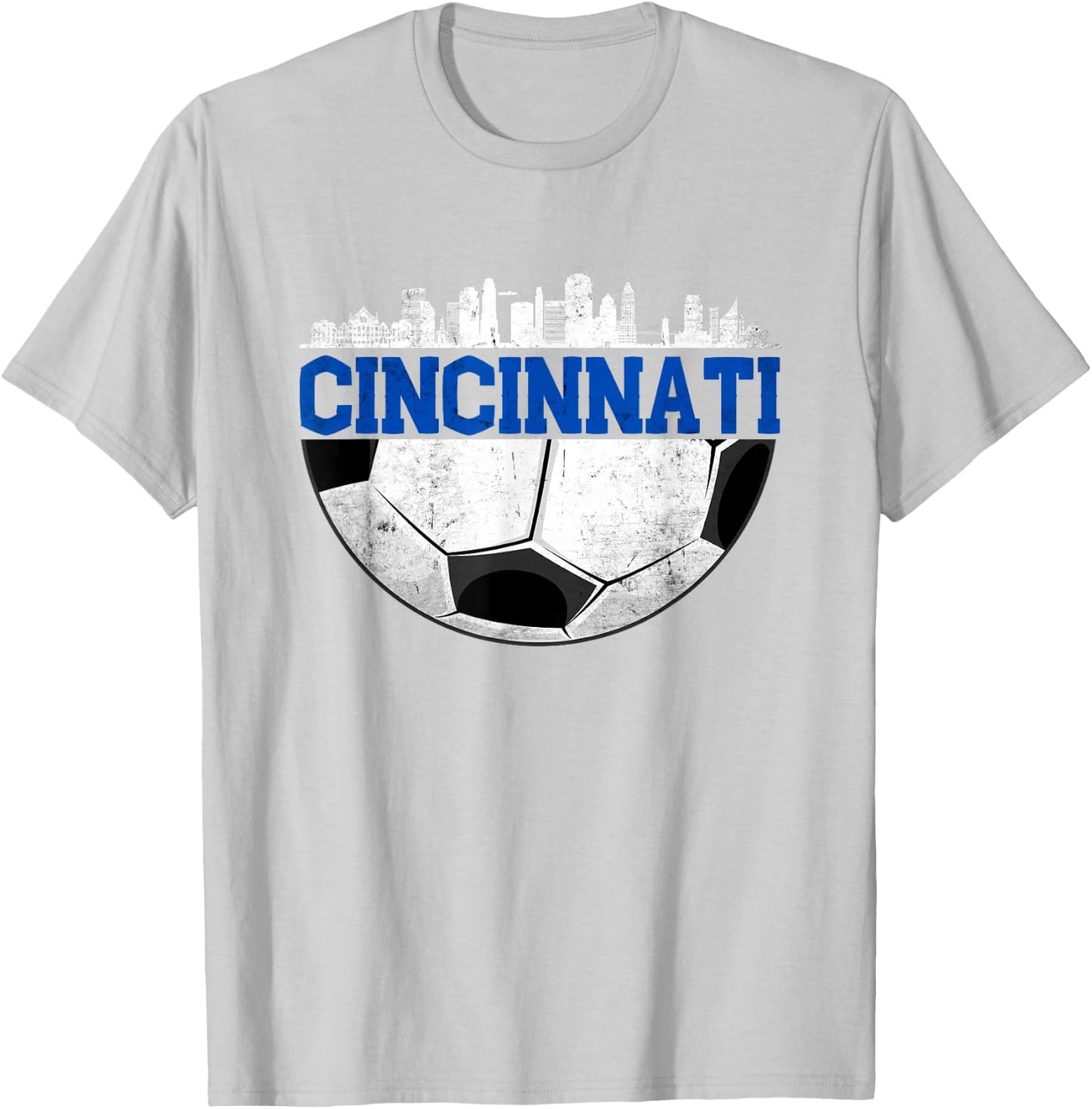 Cincinnati Soccer Distressed Cincy 'NATI T-Shirt - T-Shirt | Ash