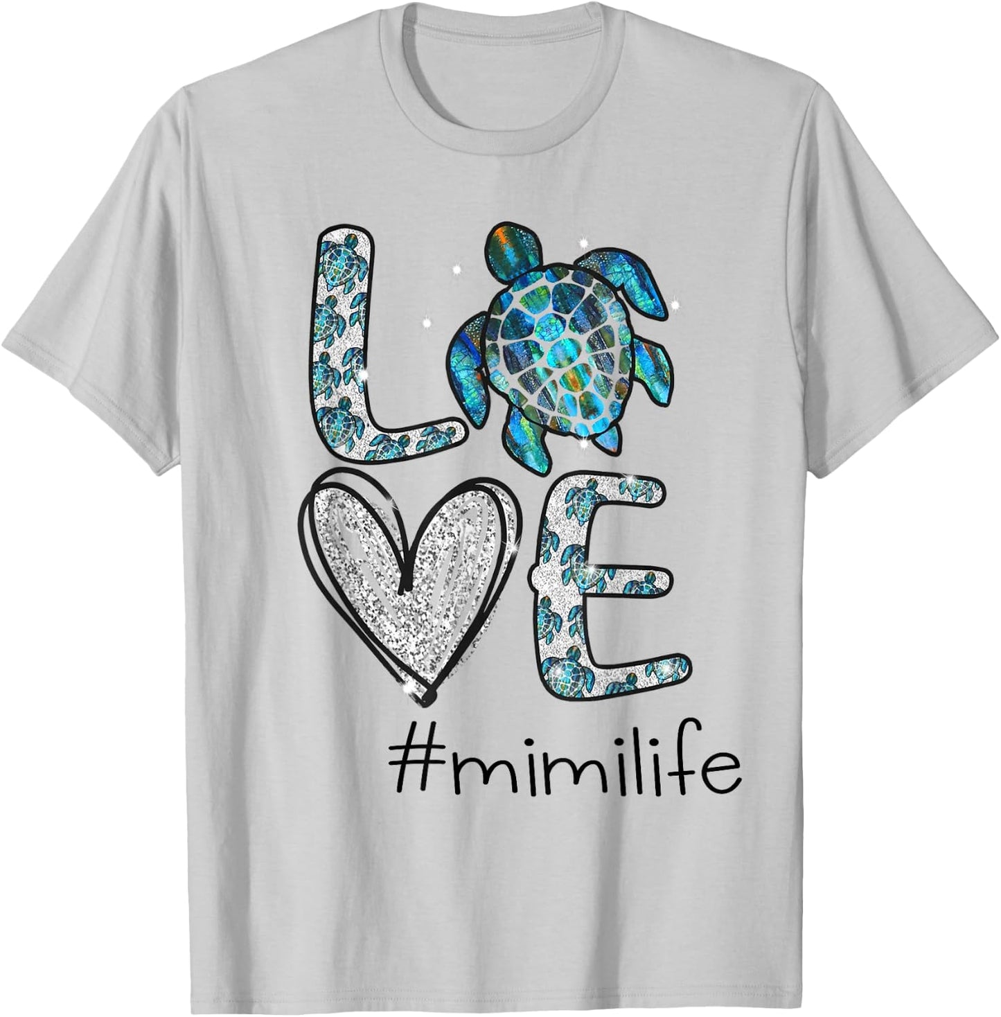 Grandma Turtle - Love Mimi Life Sea Turtle, Mimi Turtle T-Shirt - T-Shirt | Ash