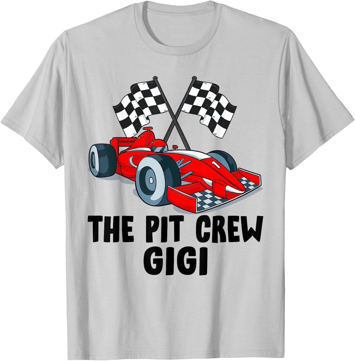 Gigi Pit Crew Race Car Birthday Party Racing Family T-Shirt - T-Shirt | Ash