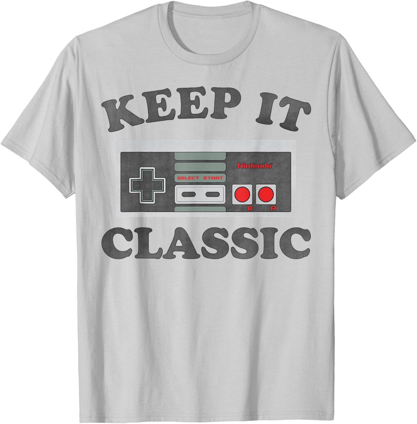 Nintendo NES Controller Keep It Classic Graphic T-Shirt - T-Shirt | Ash