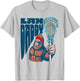 Lax Daddy! Funny Sasquatch Lacrosse Fan Dad Bigfoot Beard T-Shirt - T-Shirt | Ash