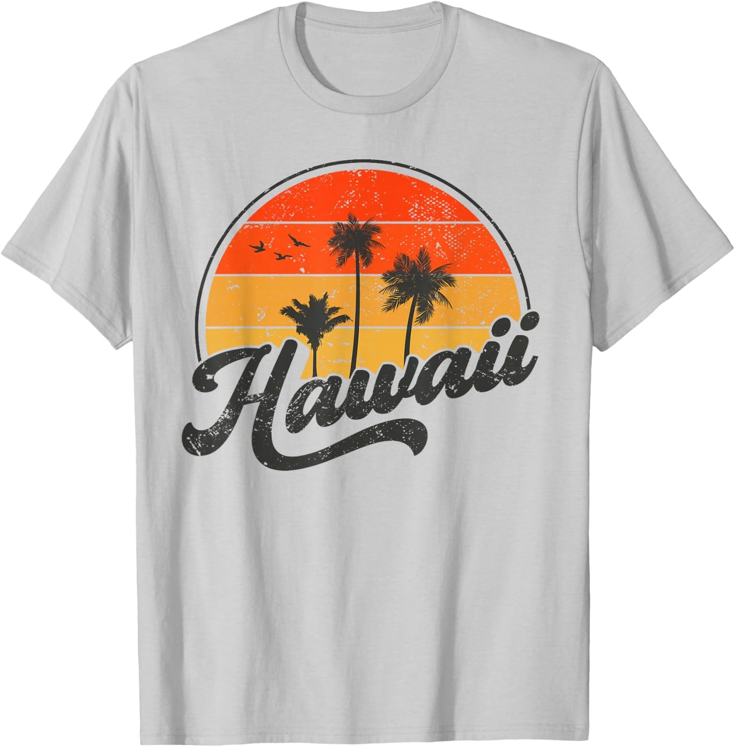 Hawaii Retro Vintage Sunset T-Shirt - T-Shirt | Ash
