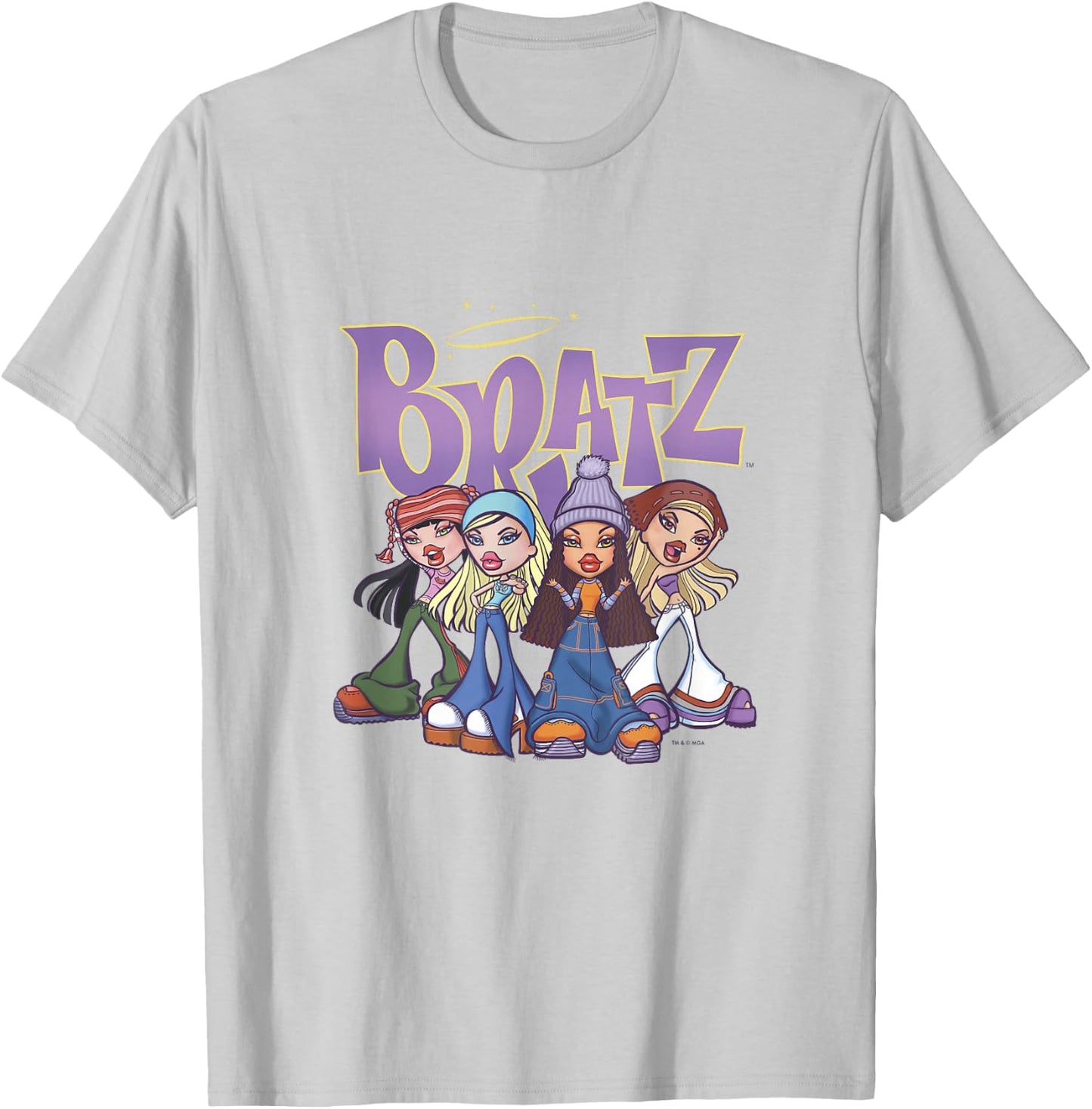 Bratz Classic Crew BFFs Vintage Group Shot T-Shirt - T-Shirt | Ash