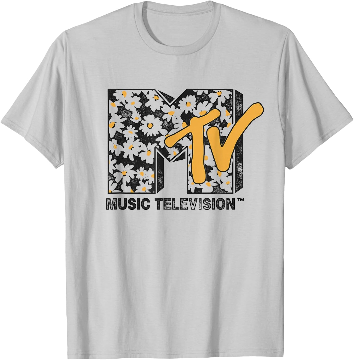 MTV Daisy Distressed Logo T-Shirt - T-Shirt | Ash