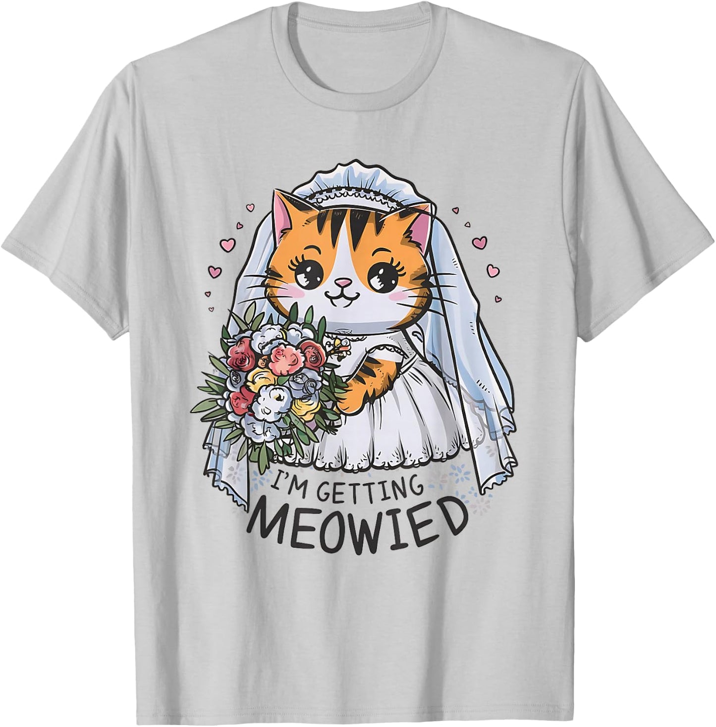 I'm Getting Meowied Bachelorette Party Kawaii Cat Bridesmaid T-Shirt - T-Shirt | Ash