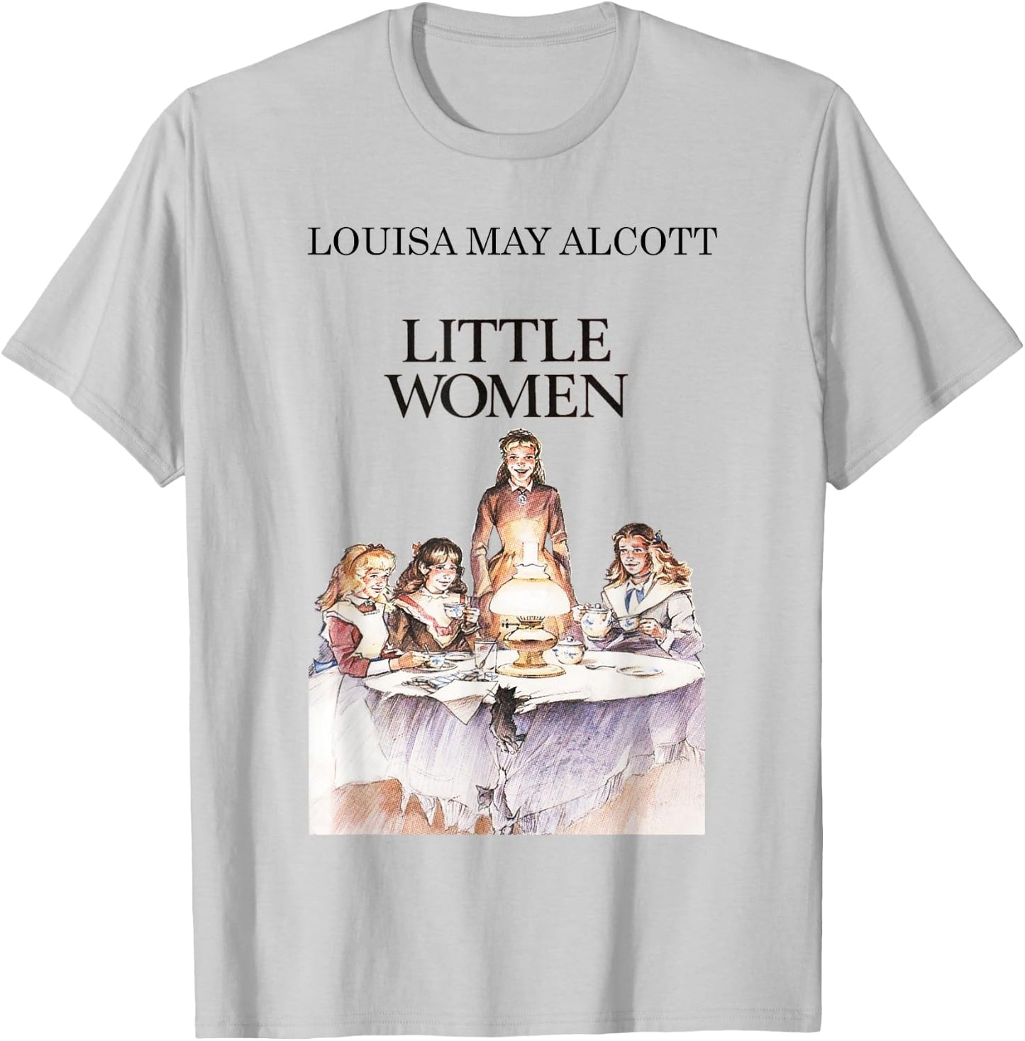 Little Women Louisa May Alcott Vintage Book Cover T-Shirt - T-Shirt | Ash