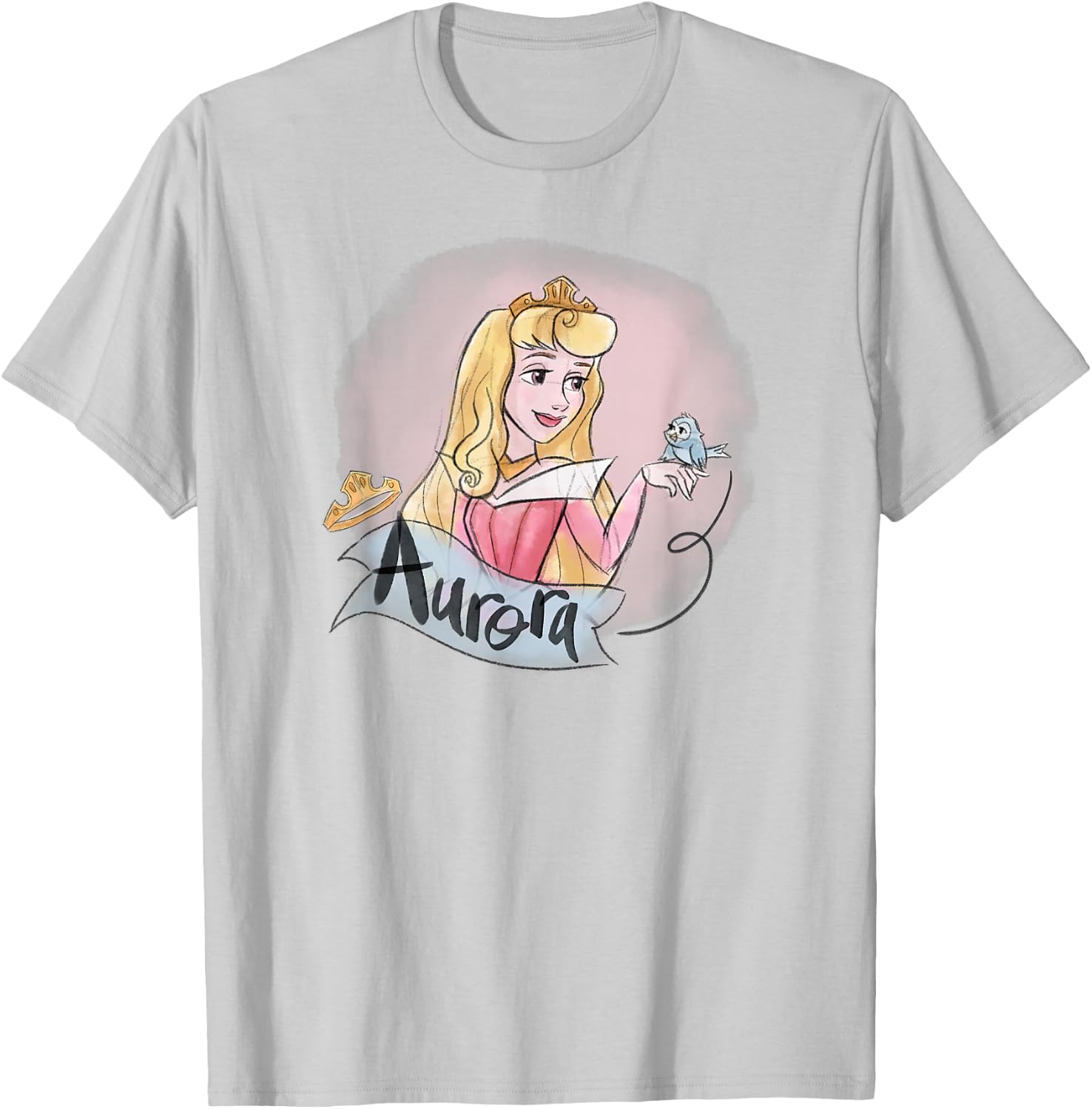 Disney Sleeping Beauty Princess Aurora in Pink Dress T-Shirt - T-Shirt | Ash