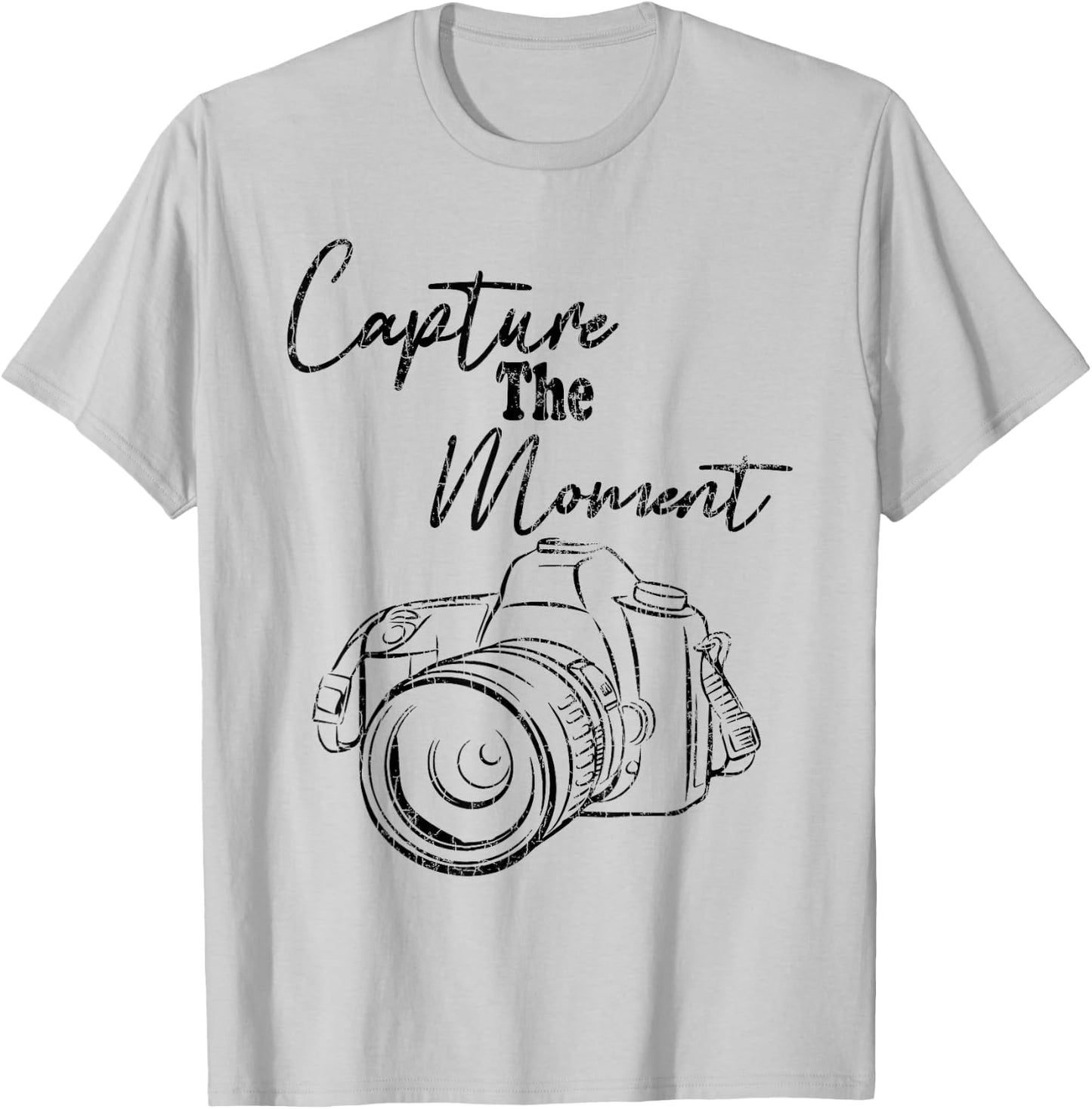 Capture The Moment Funny Photography Photographer Graphic T-Shirt - T-Shirt | Ash