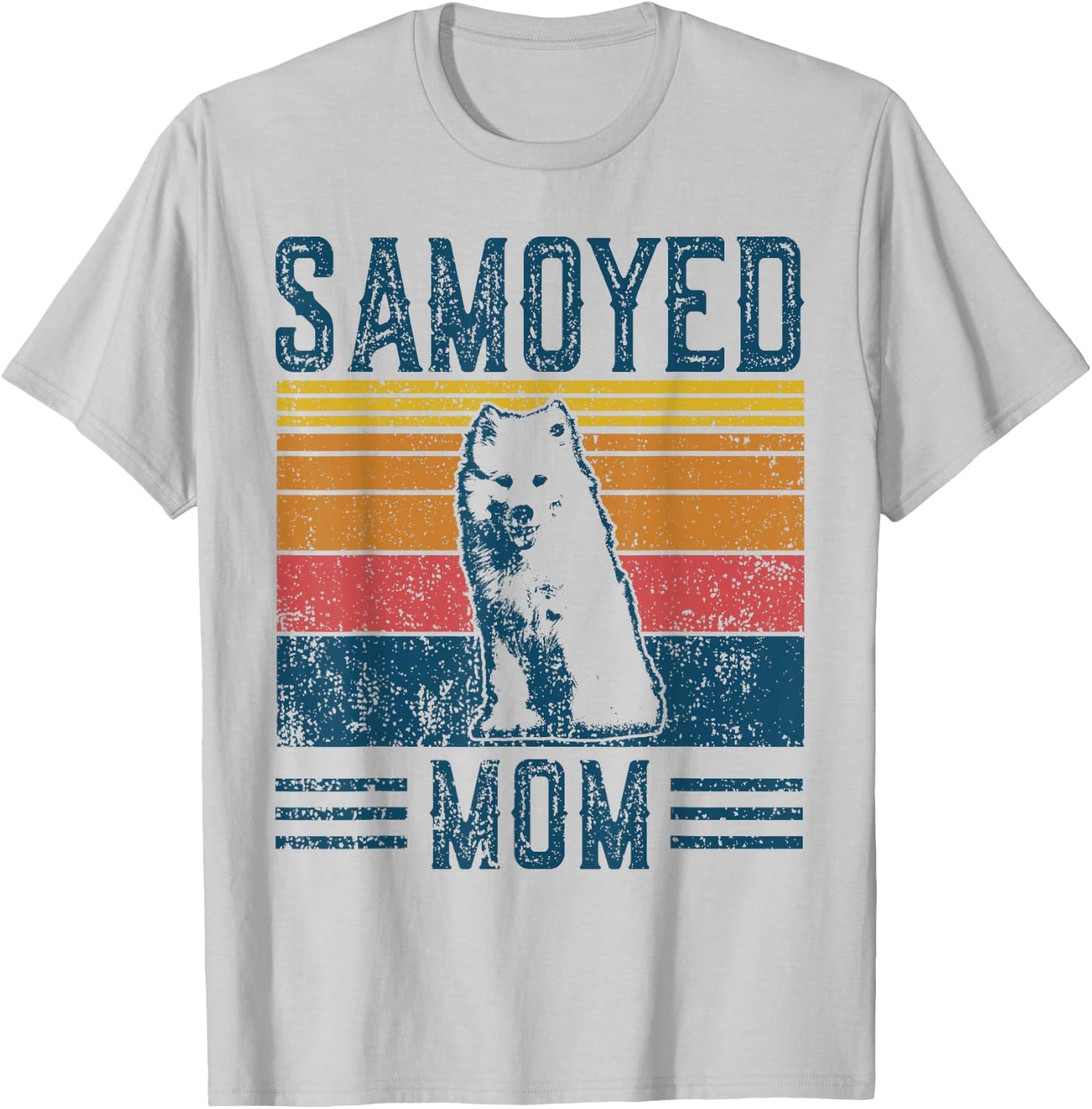 Dog Samoyed Mom - Vintage Samoyed Mom T-Shirt - T-Shirt | Ash