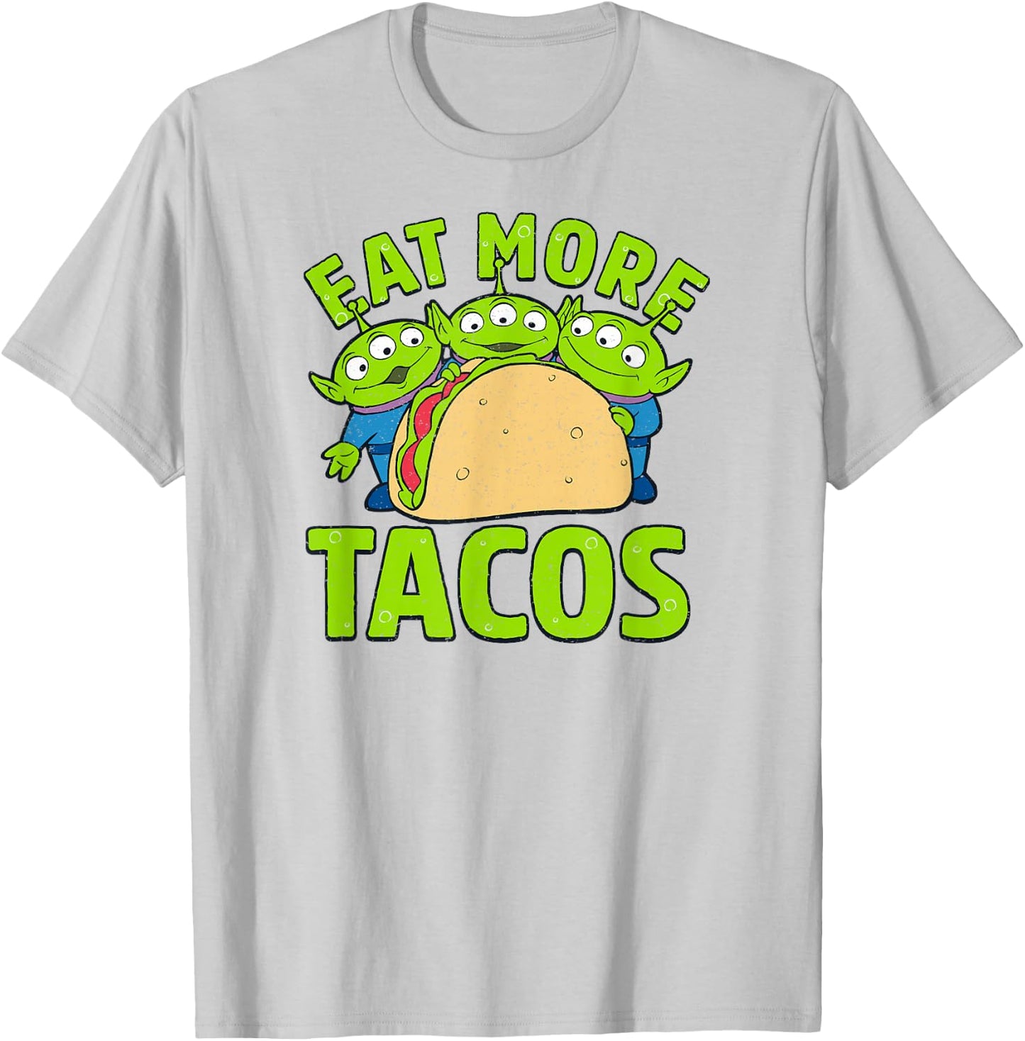 Disney Pixar Toy Story Aliens Eat More Tacos T-Shirt - T-Shirt | Ash