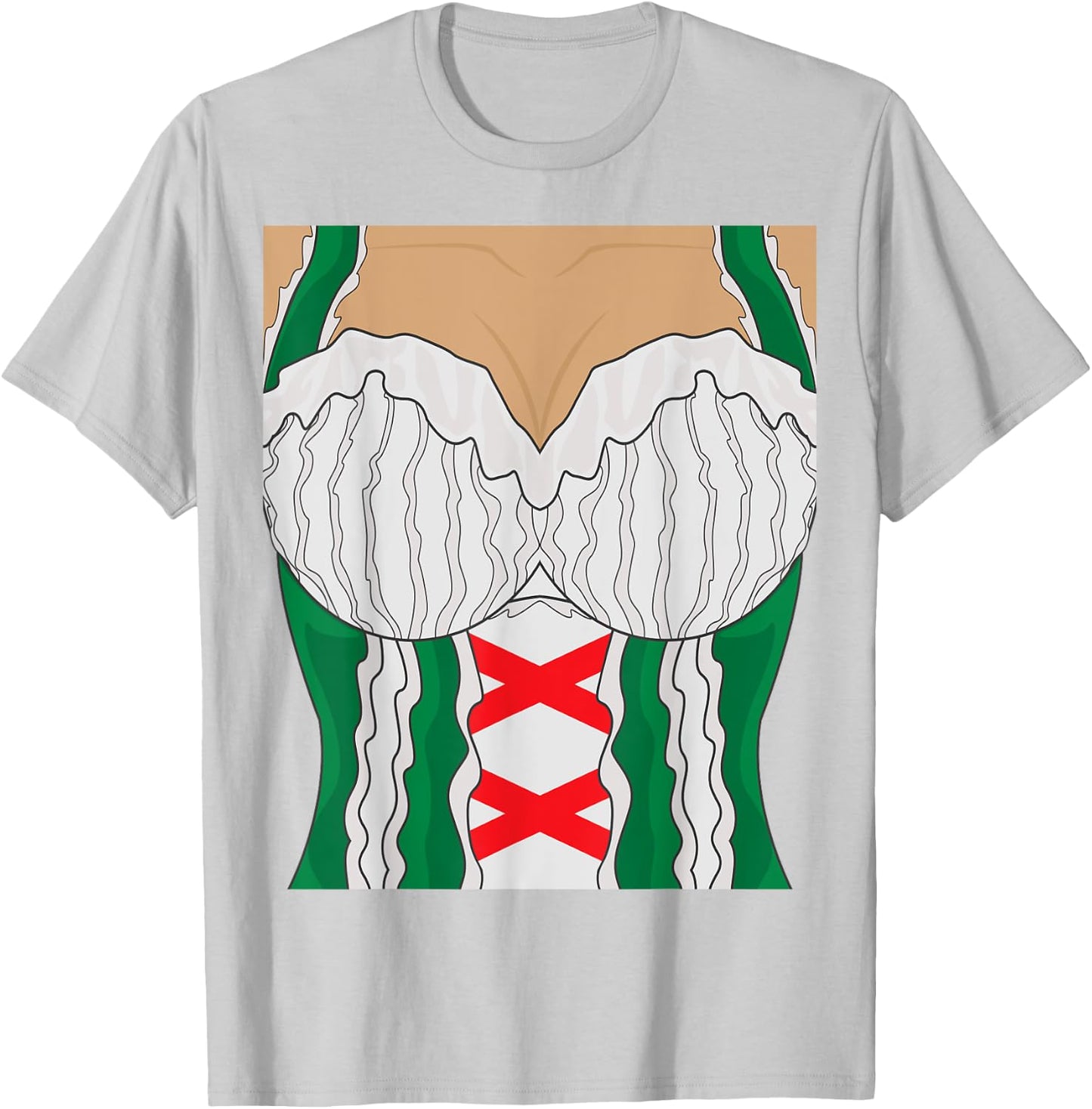 Oktoberfest Bavarian Dirndl Dress with Cleavage T-Shirt - T-Shirt | Ash