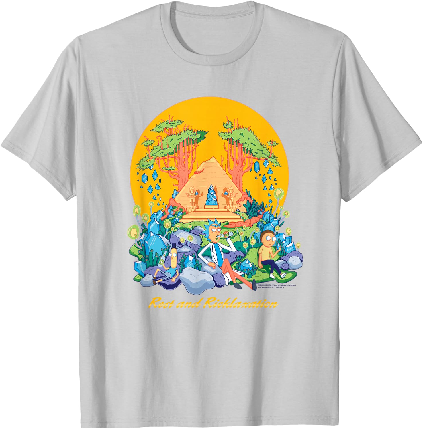 Rick and Morty Rest and Ricklaxation T-Shirt - T-Shirt | Ash