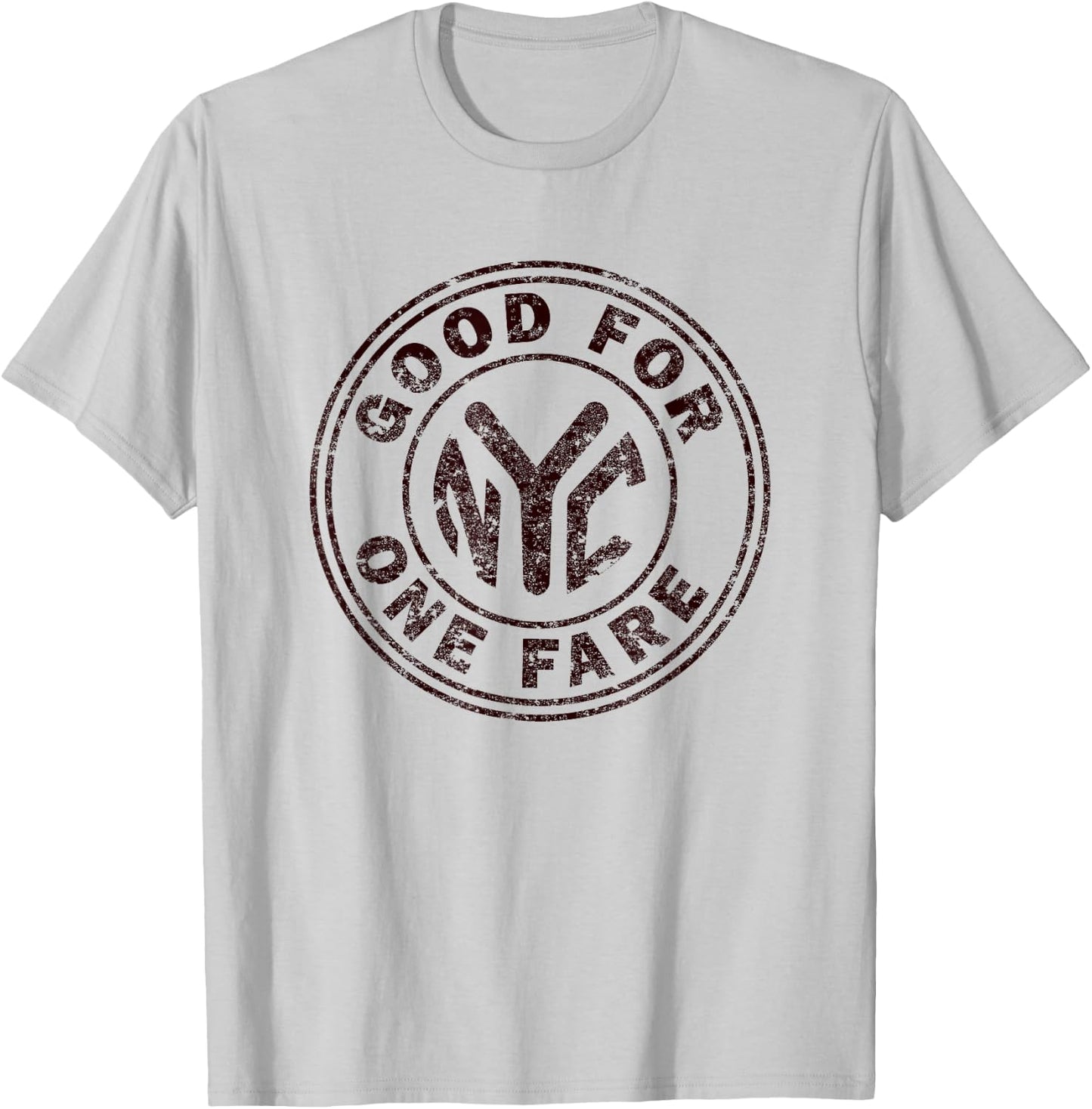 NYC Subway NY New York Subway Retro Vintage Token T-Shirt - T-Shirt | Ash