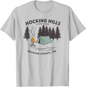 Retro Hocking Hills State Park Souvenir T-Shirt - T-Shirt | Ash